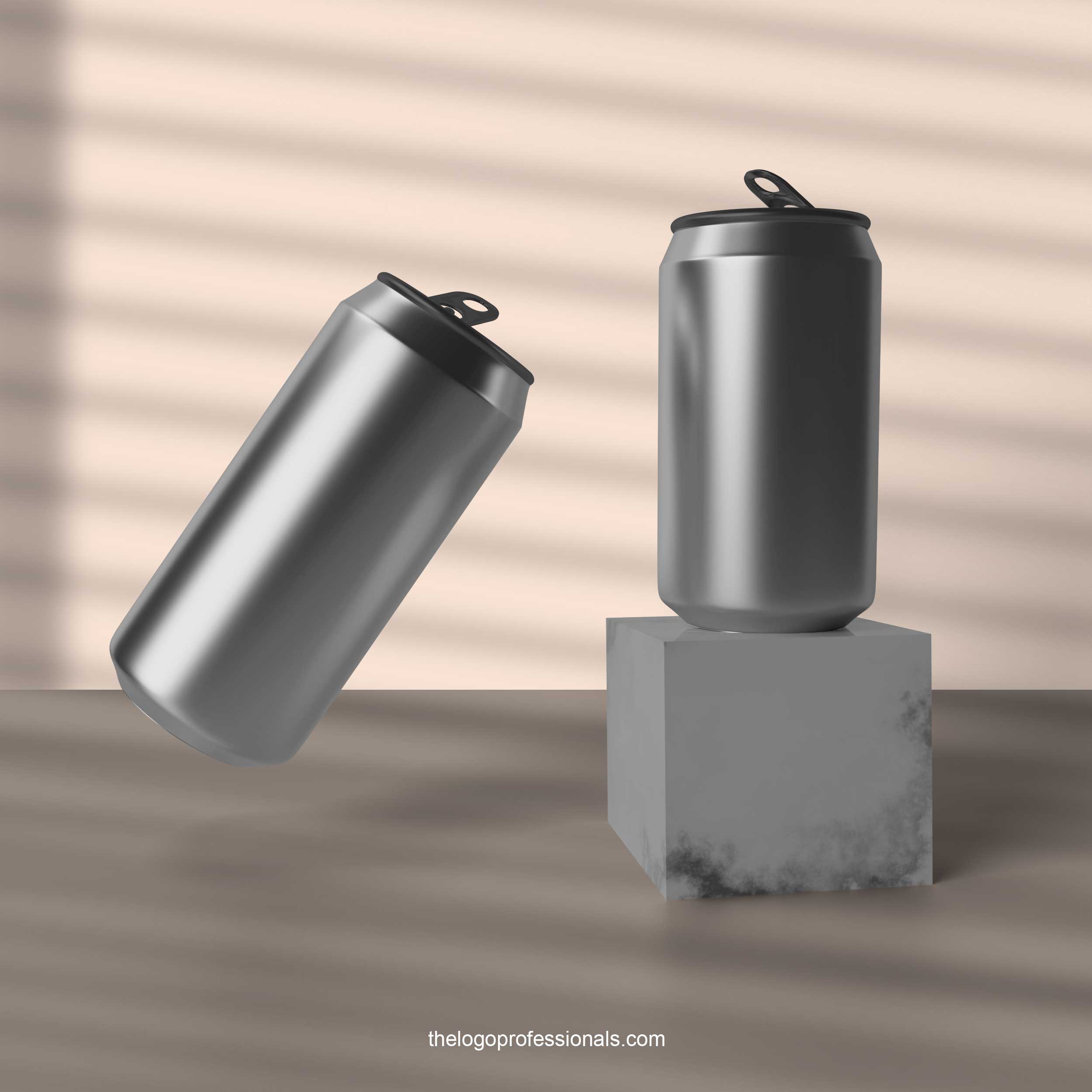 3d beer can mockup