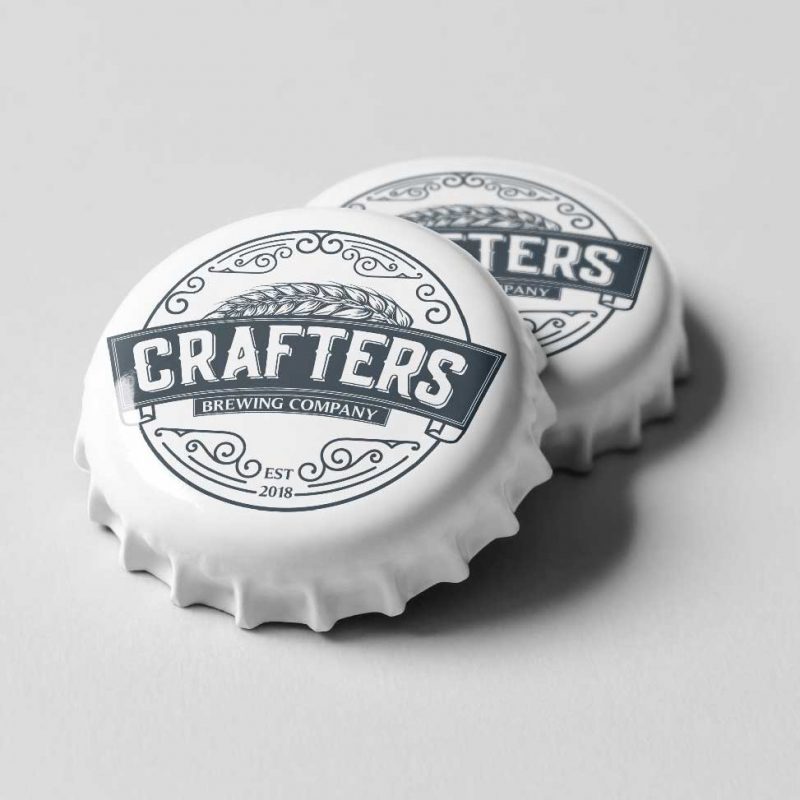 Crafters Beer bottle logo